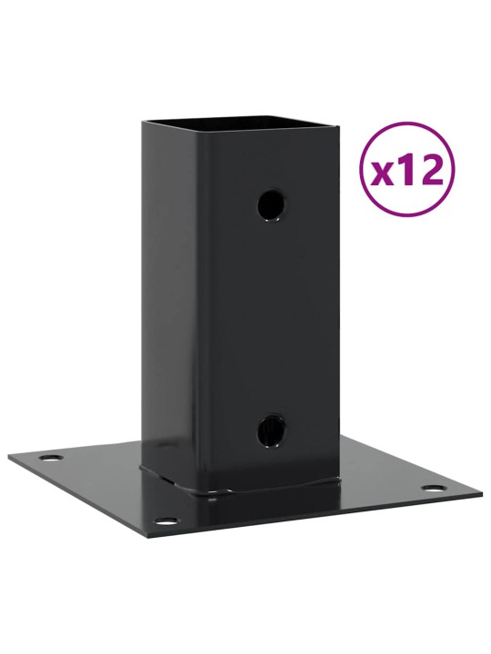 Podstavce pod sloupky čtvercové 4 ks antracit 61x61 mm