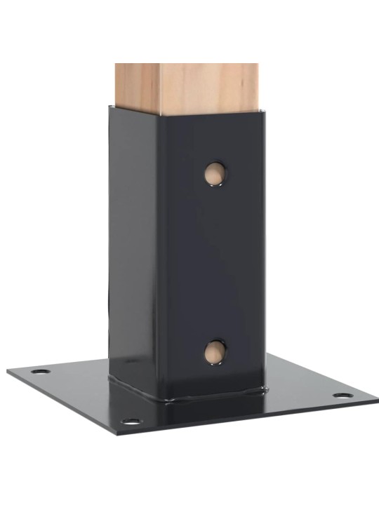 Podstavce pod sloupky čtvercové 4 ks antracit 61x61 mm