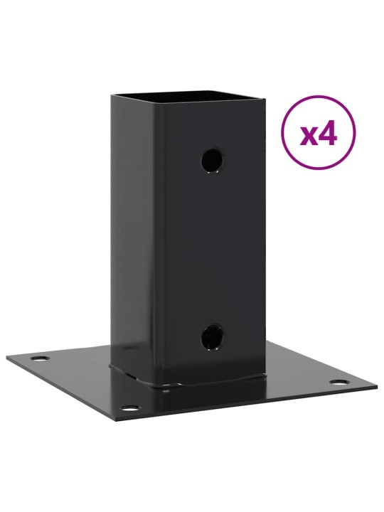 Podstavce pod sloupky čtvercové 4 ks antracit 71x71 mm