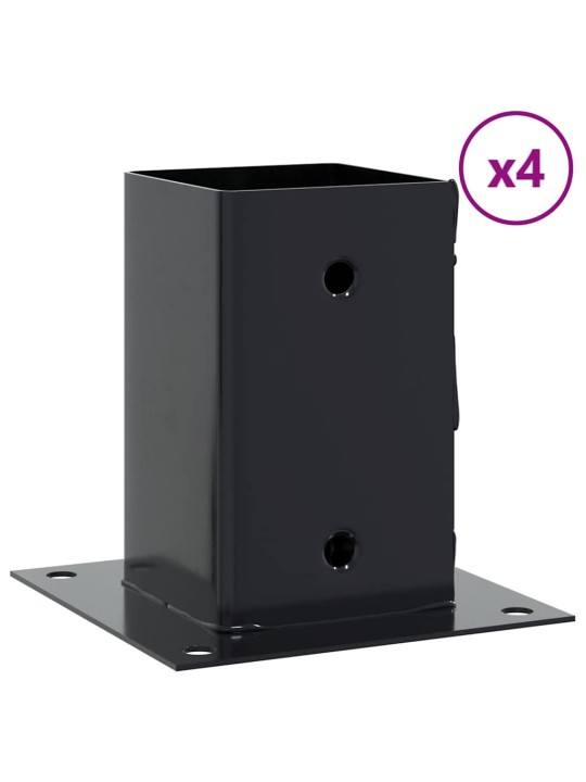 Podstavce pod sloupky čtvercové 4 ks antracit 81x81 mm
