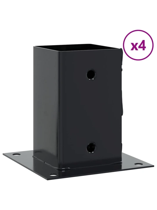 Podstavce pod sloupky čtvercové 4 ks antracit 81x81 mm