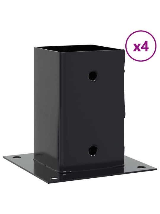 Podstavce pod sloupky čtvercové 4 ks antracit 91x91 mm
