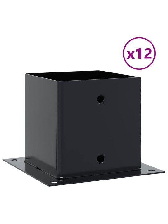 Podstavce pod sloupky čtvercové 12 ks antracit 141x141 mm