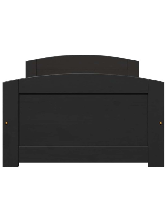 Válenda se 2 zásuvkami bez matrace černé IRUN 90x200 cm