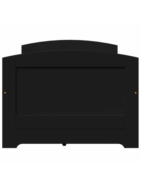 Válenda se 5 zásuvkami bez matrace černé IRUN 90x200 cm