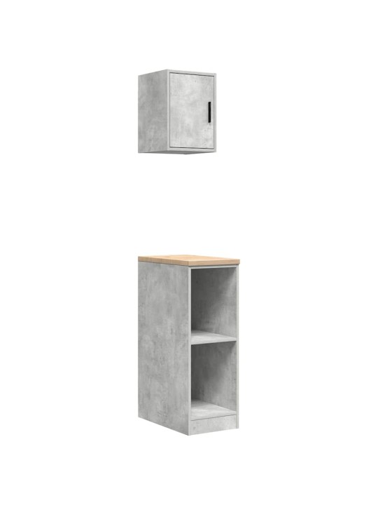 Garážové skříně 2 ks beton grey kompozitní dřevo