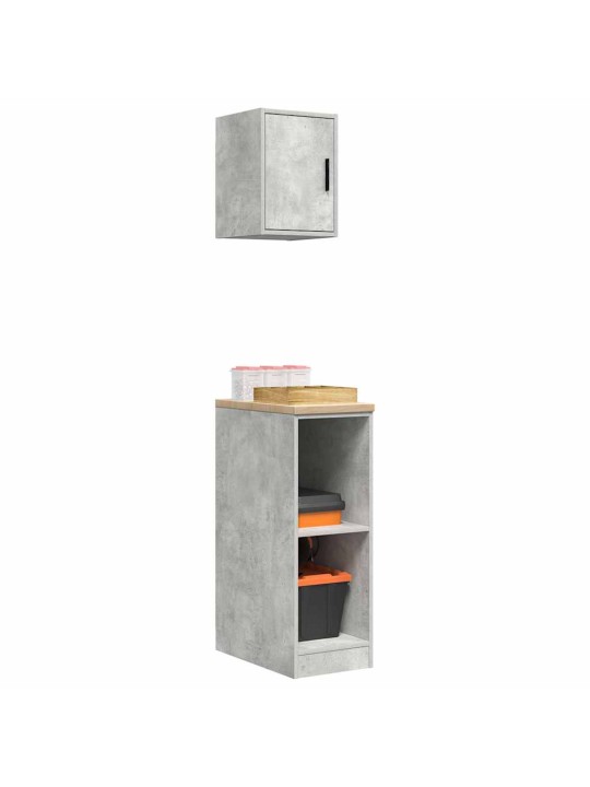 Garážové skříně 2 ks beton grey kompozitní dřevo