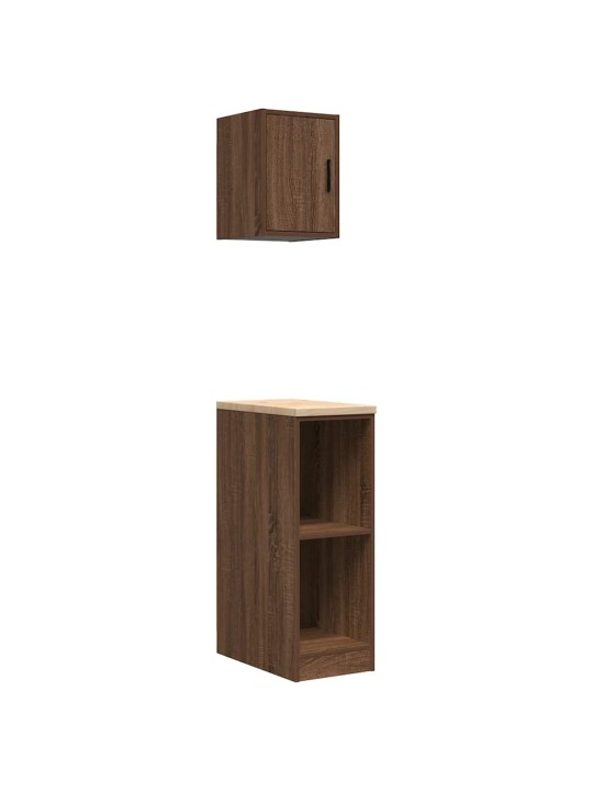 Garážové skříně 2 ks hnědý dub kompozitní dřevo