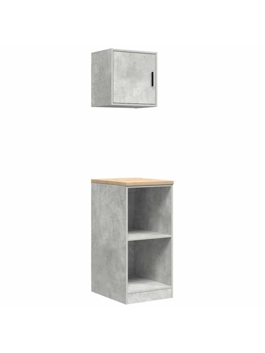 Garážové skříně 2 ks beton grey kompozitní dřevo