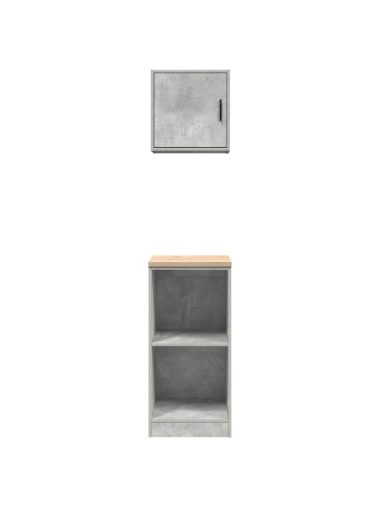 Garážové skříně 2 ks beton grey kompozitní dřevo