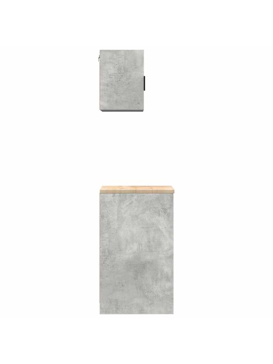 Garážové skříně 2 ks beton grey kompozitní dřevo