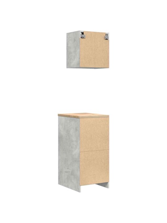 Garážové skříně 2 ks beton grey kompozitní dřevo