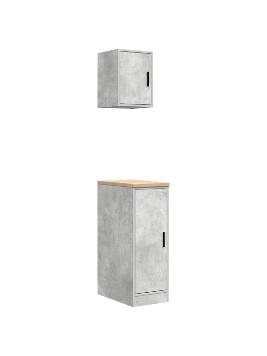 Garážové skříně 2 ks beton grey kompozitní dřevo