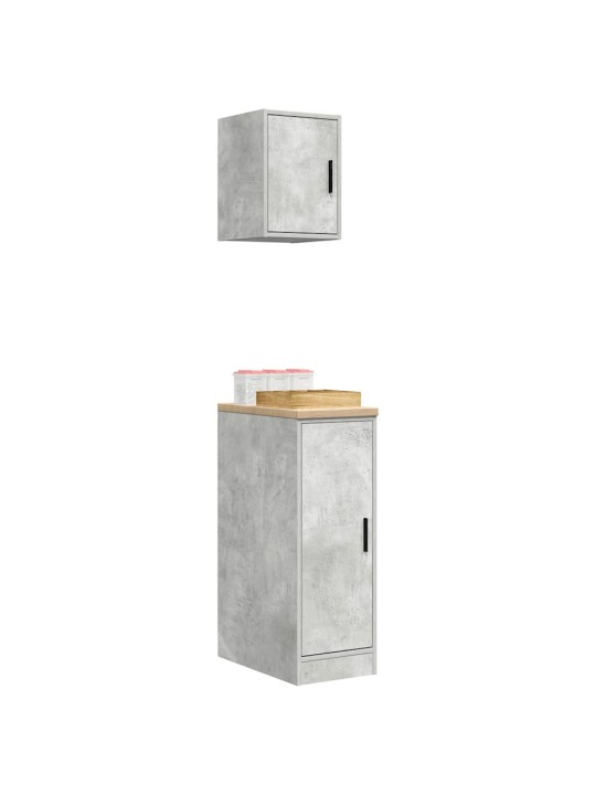Garážové skříně 2 ks beton grey kompozitní dřevo