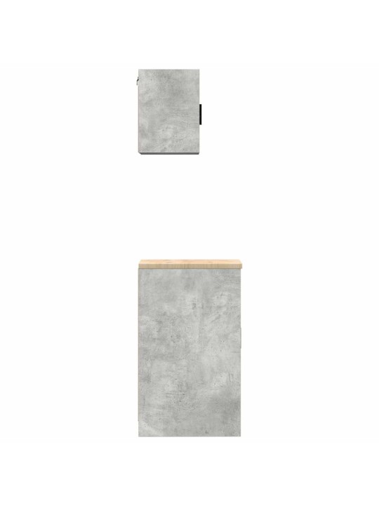 Garážové skříně 2 ks beton grey kompozitní dřevo