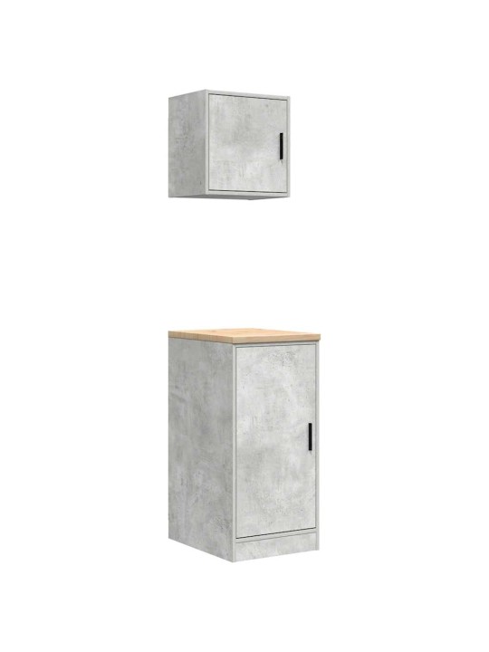 Garážové skříně 2 ks beton grey kompozitní dřevo