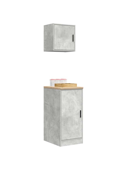 Garážové skříně 2 ks beton grey kompozitní dřevo