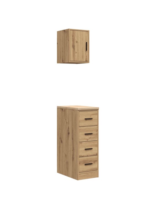 Garážové skříně 2 ks dub artisan kompozitní dřevo
