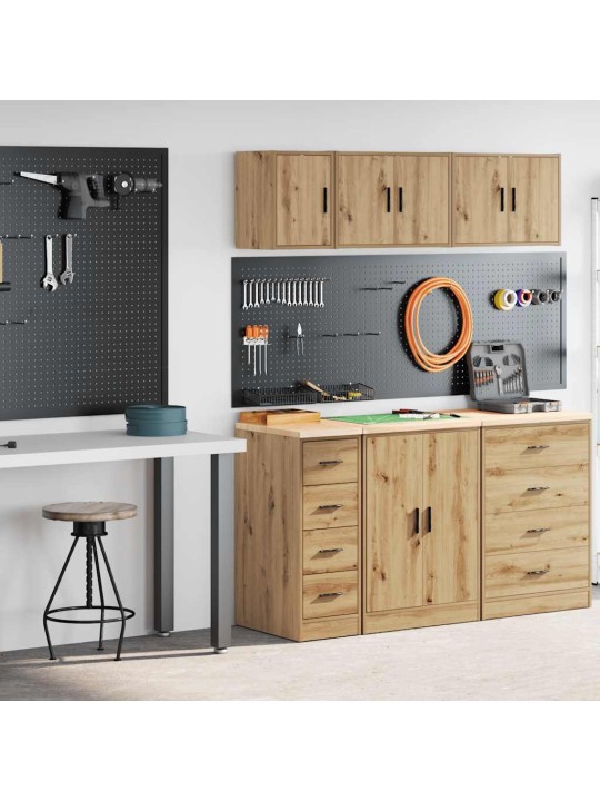 Garážové skříně 2 ks dub artisan kompozitní dřevo