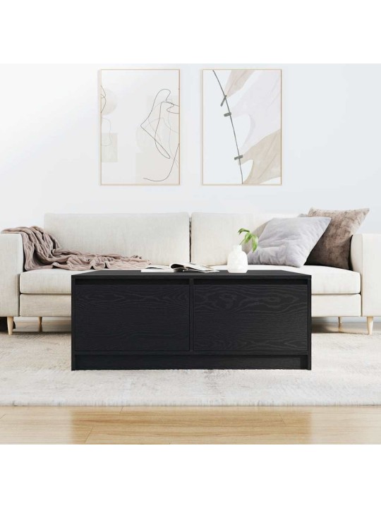 Konferenční stolek se zásuvkami dub černý 100x100x40 cm