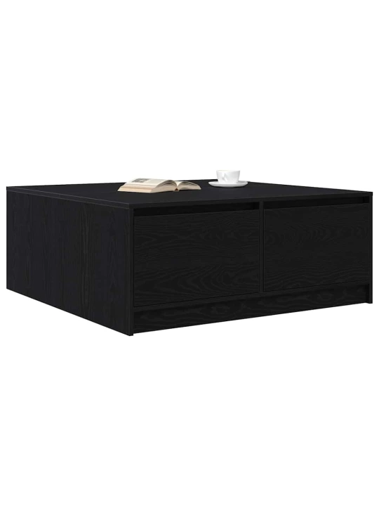 Konferenční stolek se zásuvkami dub černý 100x100x40 cm