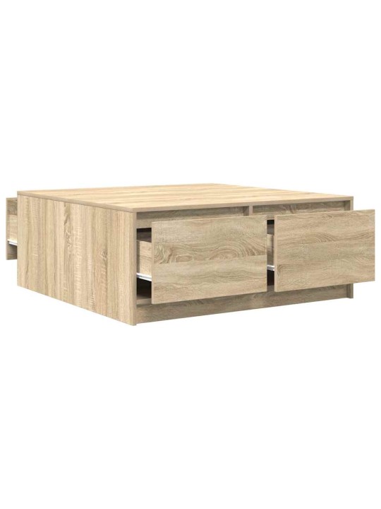 Konferenční stolek se zásuvkami sonoma dub 100x100x40 cm