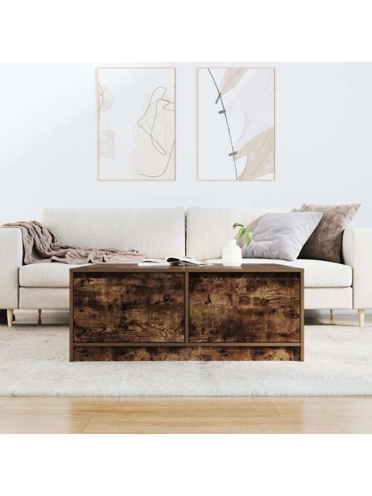 Konferenční stolek se zásuvkami uzený dub 100x100x40 cm
