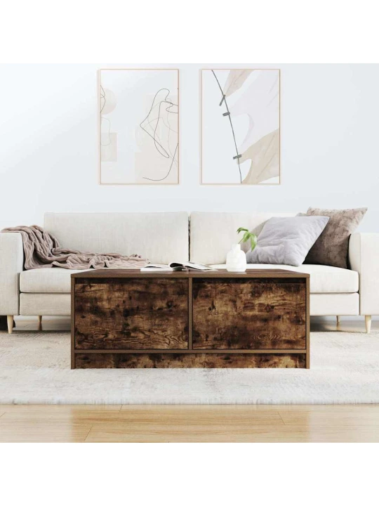 Konferenční stolek se zásuvkami uzený dub 100x100x40 cm