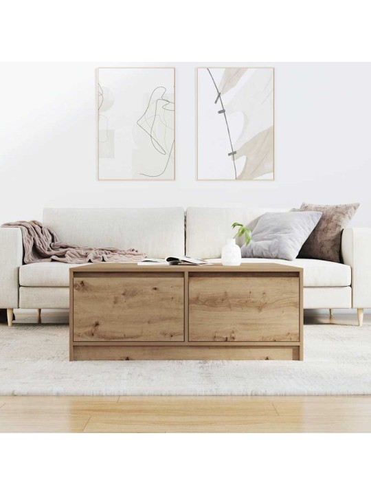 Konferenční stolek se zásuvkami řemeslnický dub 100x100x40 cm