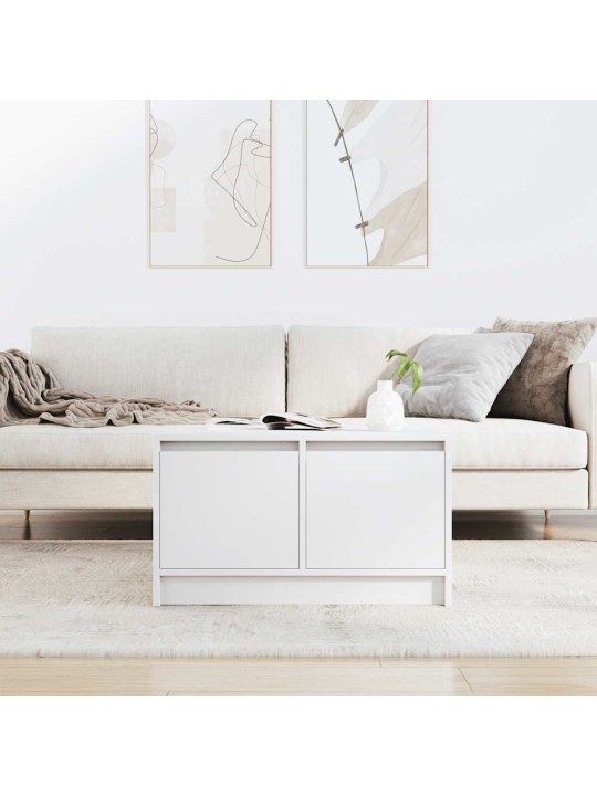 Konferenční stolek se zásuvkami bílý 70,5x70x40 cm