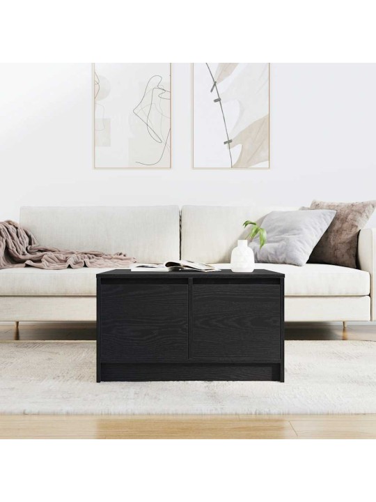 Konferenční stolek se zásuvkami dub černý 70,5x70x40 cm
