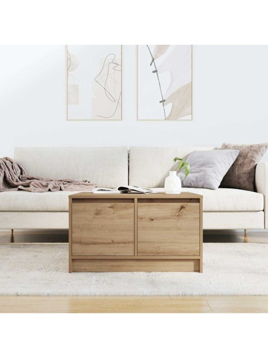 Konferenční stolek se zásuvkami řemeslnický dub 70,5x70x40 cm
