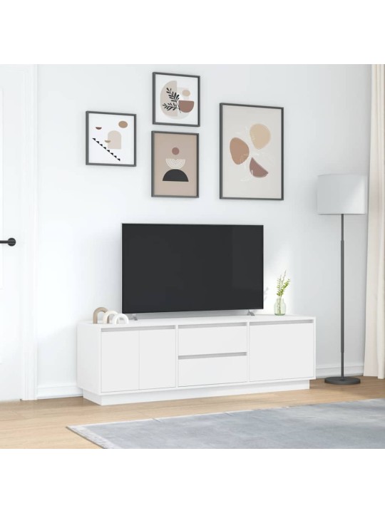Tv skříňka s led osvětlením bílá 160,5x41x50 cm