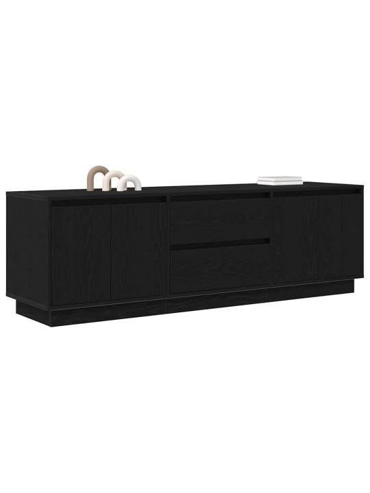 Tv skříňka s led osvětlením černý dub 160,5x41x50 cm