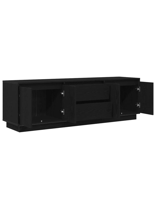 Tv skříňka s led osvětlením černý dub 160,5x41x50 cm