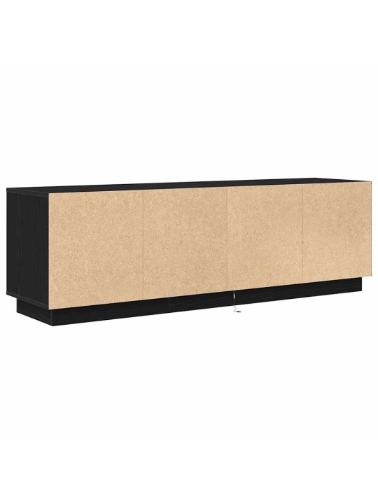 Tv skříňka s led osvětlením černý dub 160,5x41x50 cm