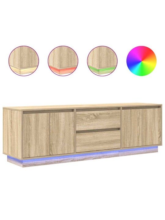 Tv skříňka s led osvětlením dub sonoma 160,5x41x50 cm
