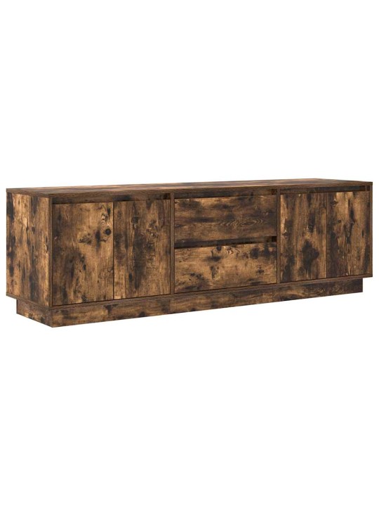 Tv skříňka s led světly uzený dub 160,5x41x50 cm