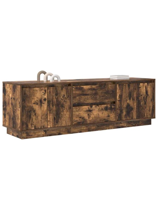 Tv skříňka s led světly uzený dub 160,5x41x50 cm