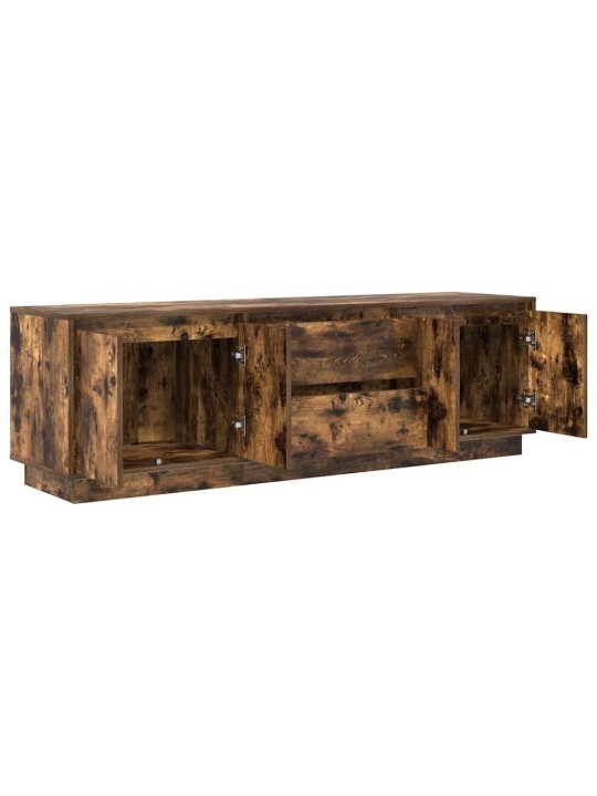 Tv skříňka s led světly uzený dub 160,5x41x50 cm