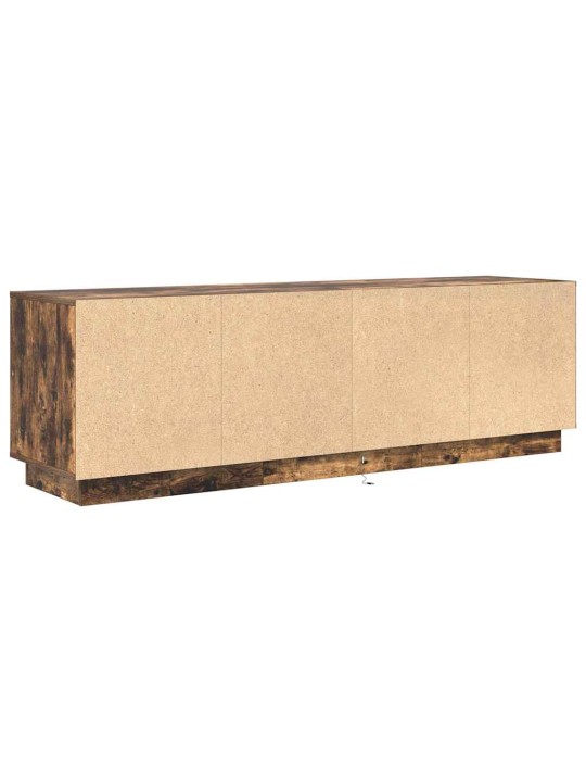 Tv skříňka s led světly uzený dub 160,5x41x50 cm