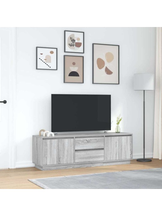 Tv skříňka s led světly šedá sonoma 160,5x41x50 cm