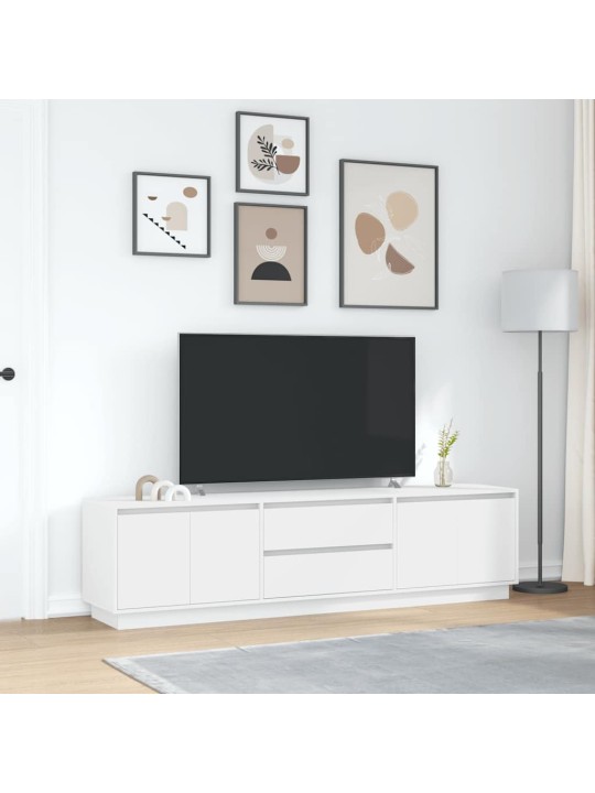 Tv skříňka s led osvětlením bílá 193,5x41x50 cm