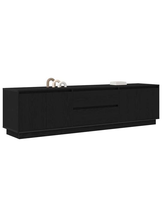 Tv skříňka s led osvětlením černý dub 193,5x41x50 cm