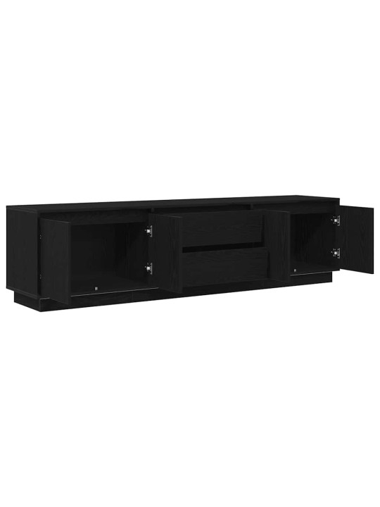 Tv skříňka s led osvětlením černý dub 193,5x41x50 cm