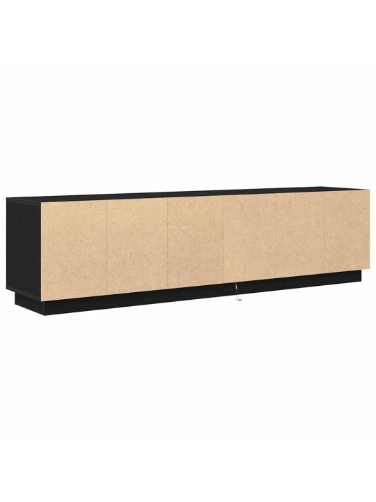 Tv skříňka s led osvětlením černý dub 193,5x41x50 cm