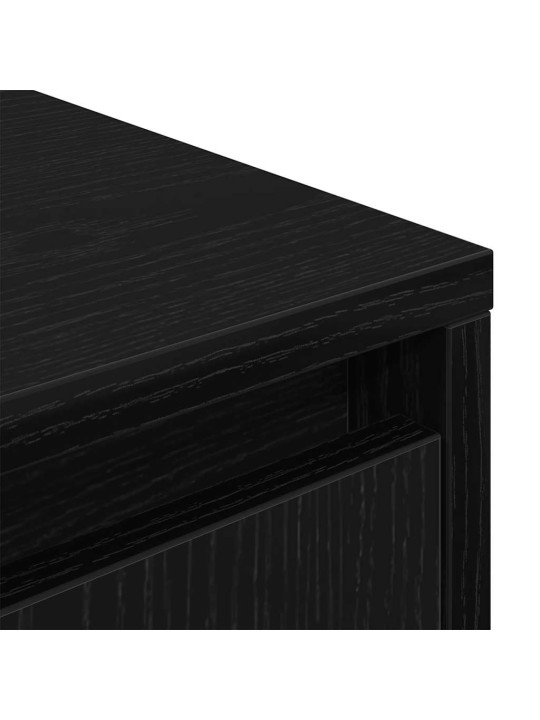 Tv skříňka s led osvětlením černý dub 193,5x41x50 cm