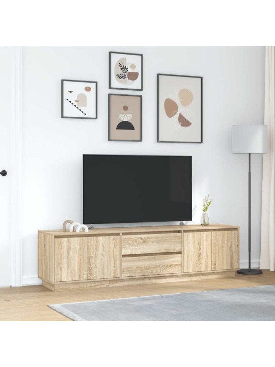 Tv skříňka s led osvětlením dub sonoma 193,5x41x50 cm