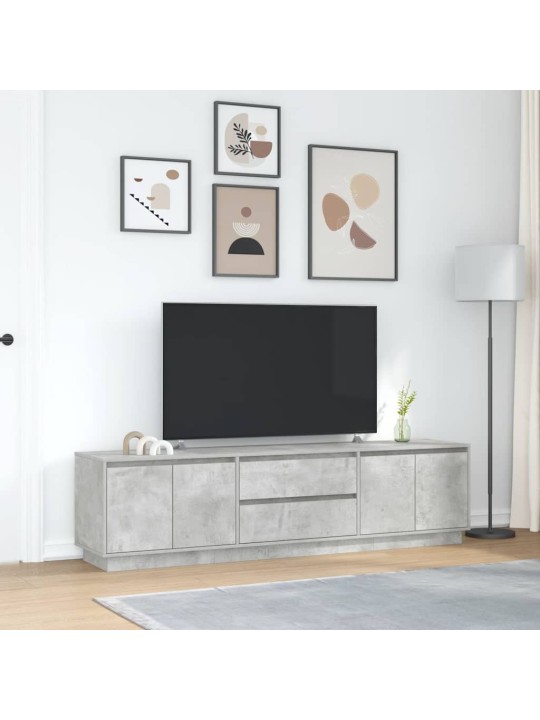 Tv skříňka s led osvětlením betonově šedá 193,5x41x50 cm