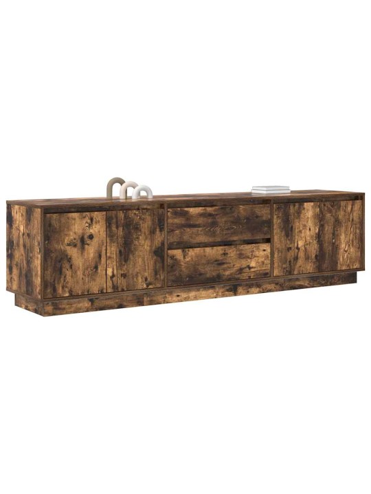 Tv skříňka s led světly uzený dub 193,5x41x50 cm